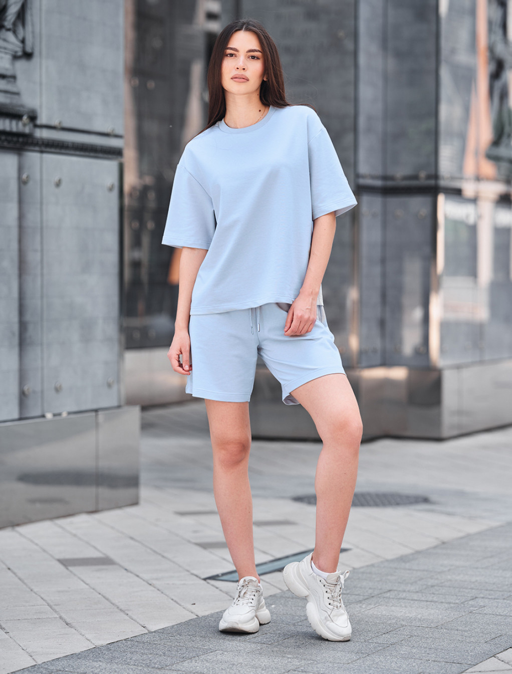 Komplet koszulka + spodenki Staff de light blue