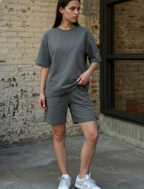 Komplet koszulka + spodenki Staff de dark gray