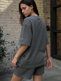 Komplet koszulka + spodenki Staff de dark gray
