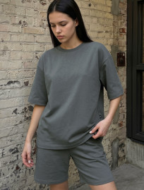 Komplet koszulka + spodenki Staff de dark gray