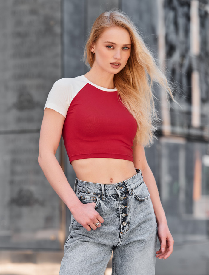 Koszulka Staff lo red & white