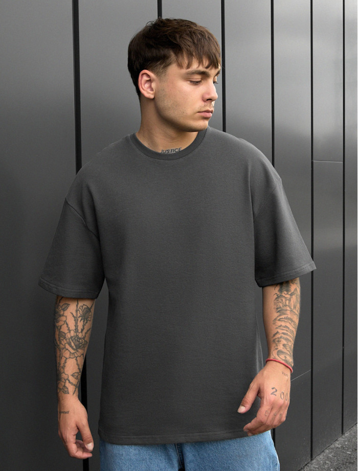 Koszulka Staff be dark gray oversize