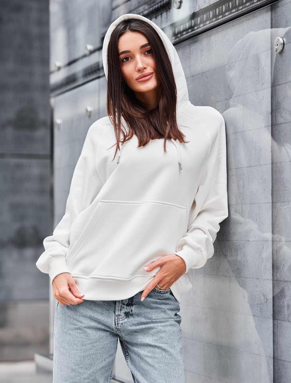 Bluza Staff amo white logo oversize