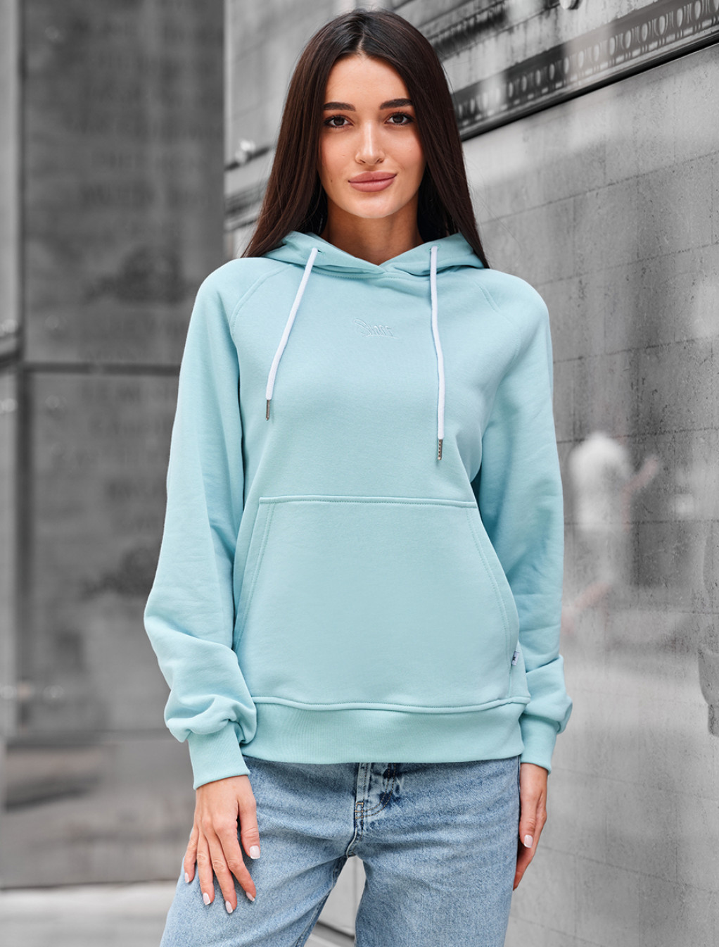 Bluza Staff amo light blue logo oversize