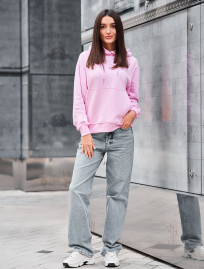 Bluza Staff amo light pink logo oversize