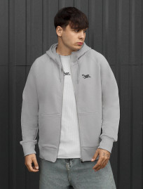 Bluza Staff light gray logo zip