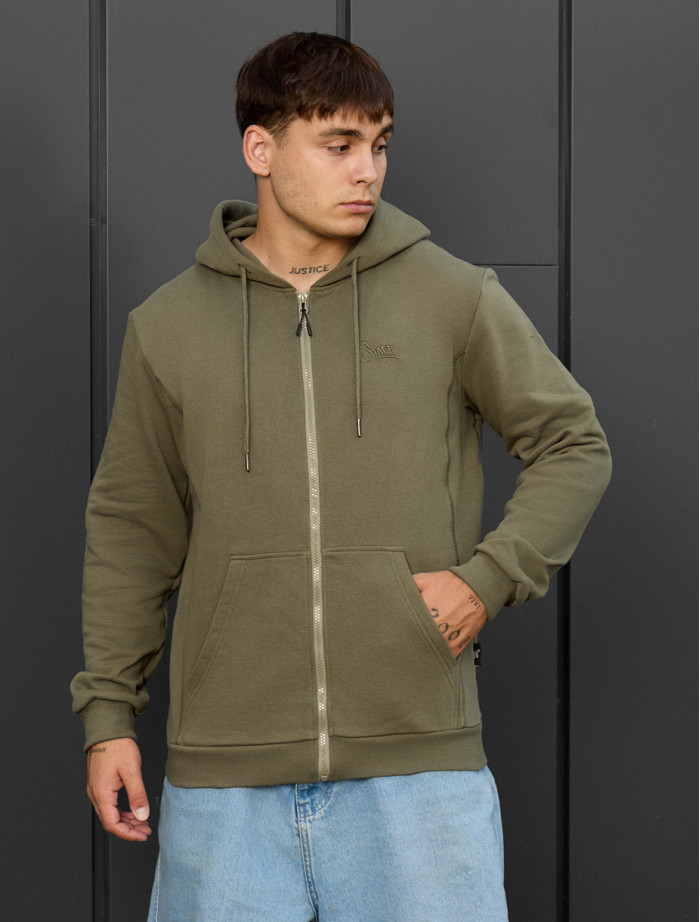 Bluza Staff zip khaki logo