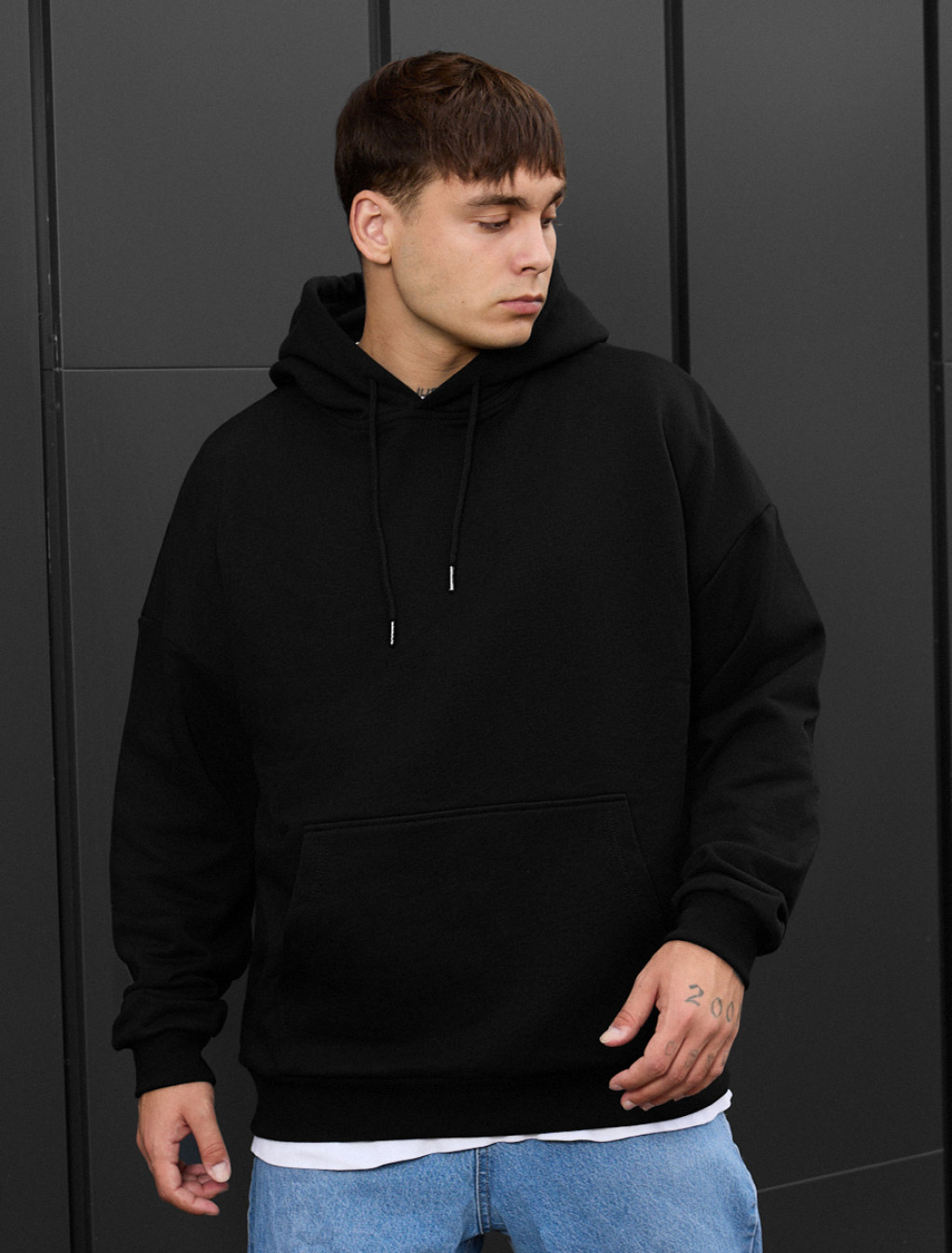 Bluza z kapturem Staff black oversize