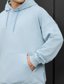Bluza z kapturem Staff light blue oversize