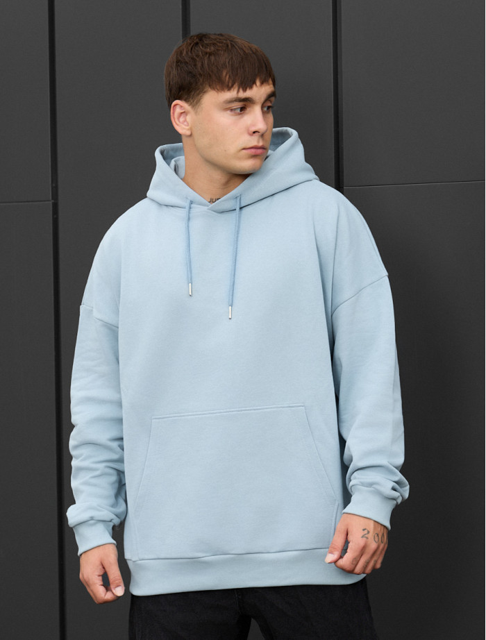 Bluza z kapturem Staff light blue oversize