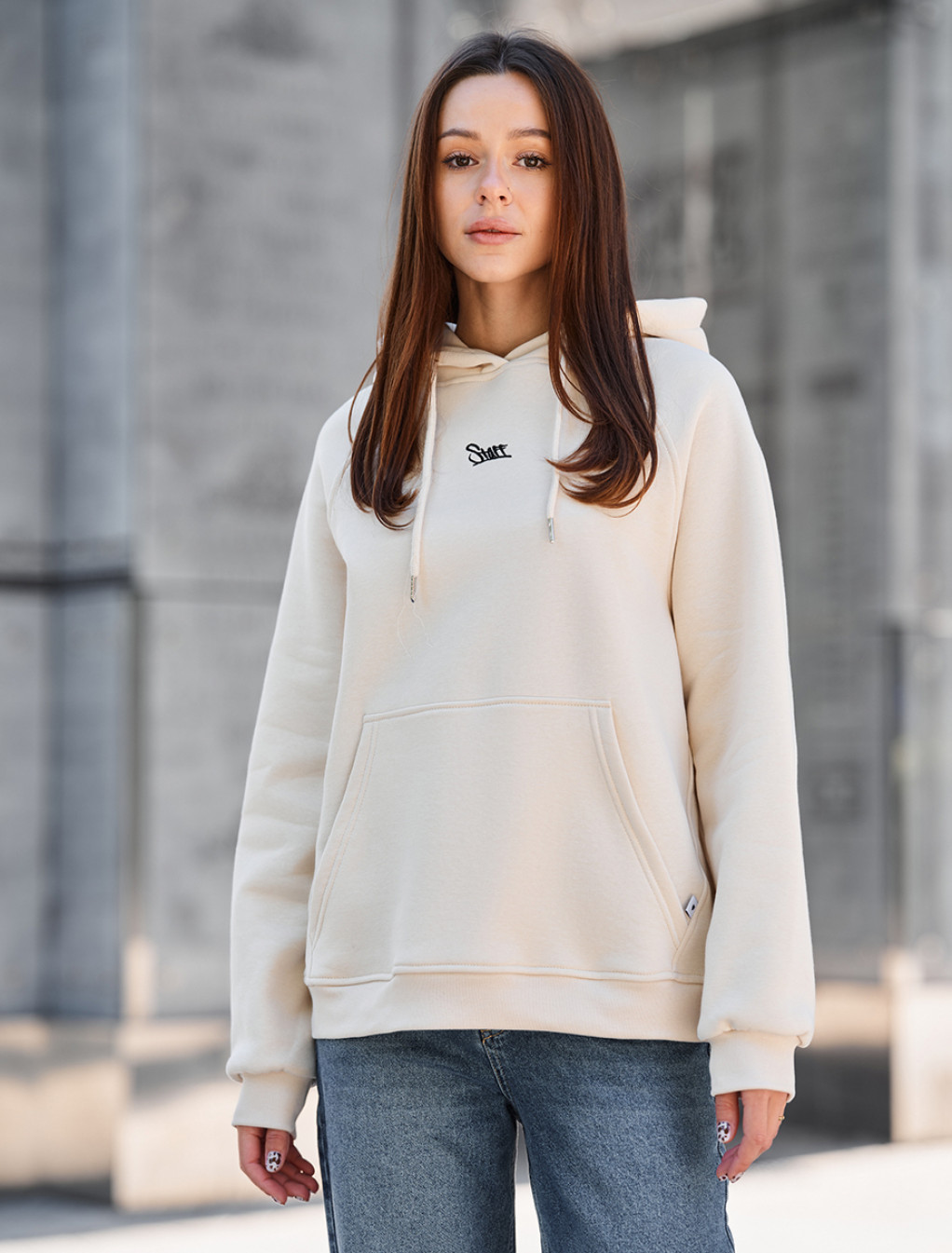 Bluza Staff amu milk oversize fleece