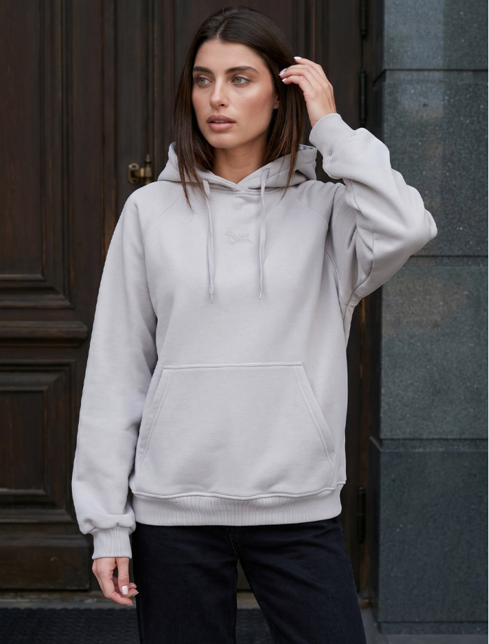 Bluza Staff amu light gray oversize fleece