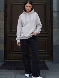 Bluza Staff amu light gray oversize fleece
