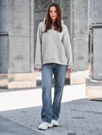 Bluza Staff amu light gray oversize fleece