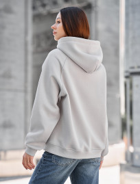 Bluza Staff amu light gray oversize fleece