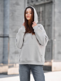 Bluza Staff amu light gray oversize fleece