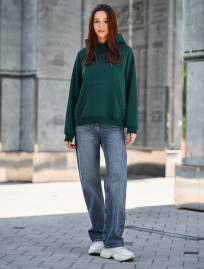 Bluza Staff amu green oversize fleece