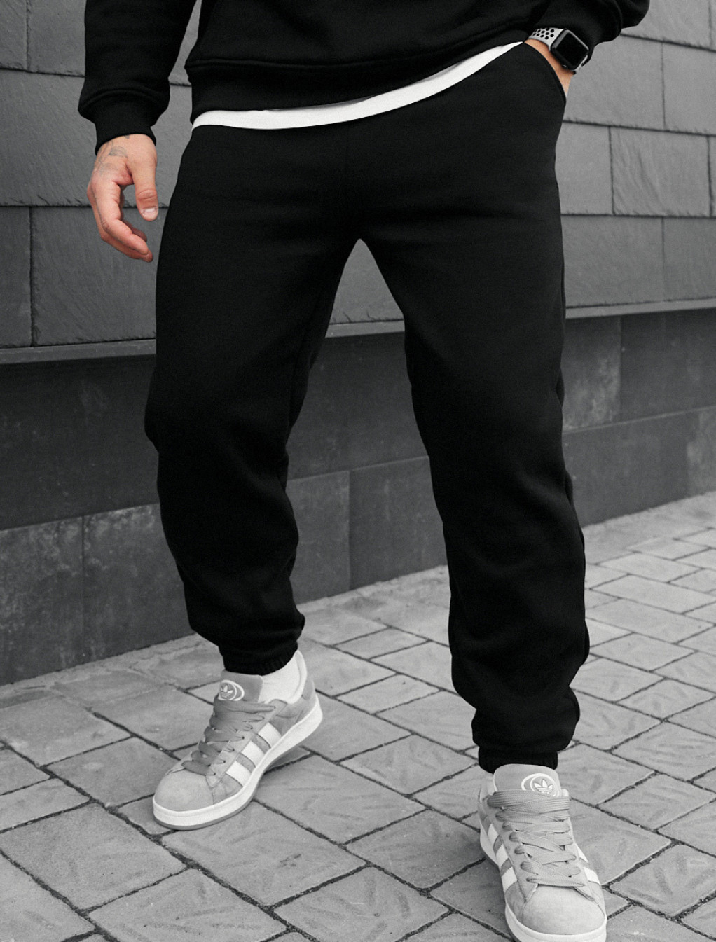 Joggery Staff fad black fleece