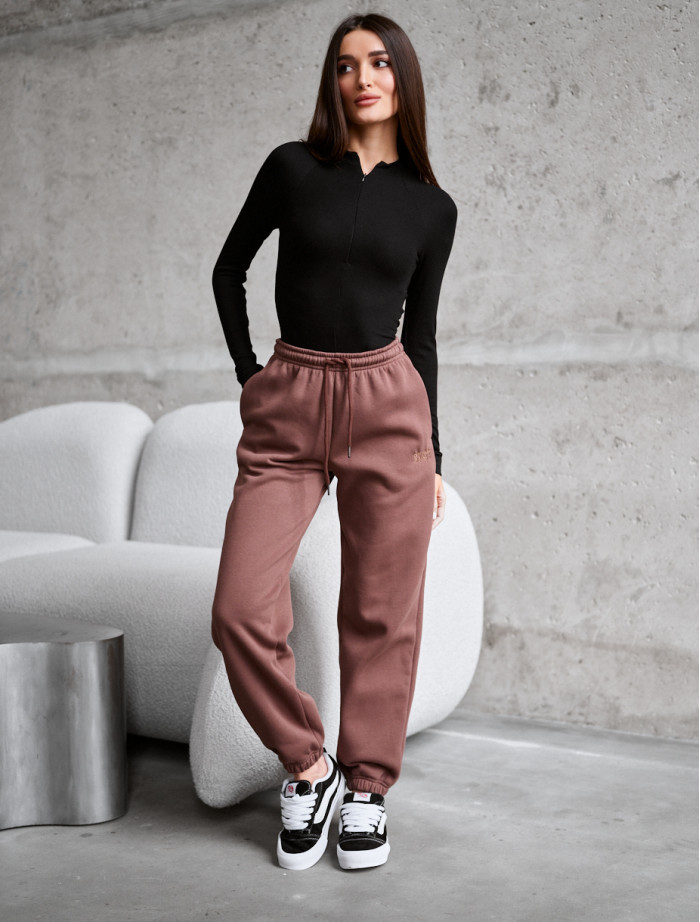 Spodnie dresowe Staff nova brown fleece