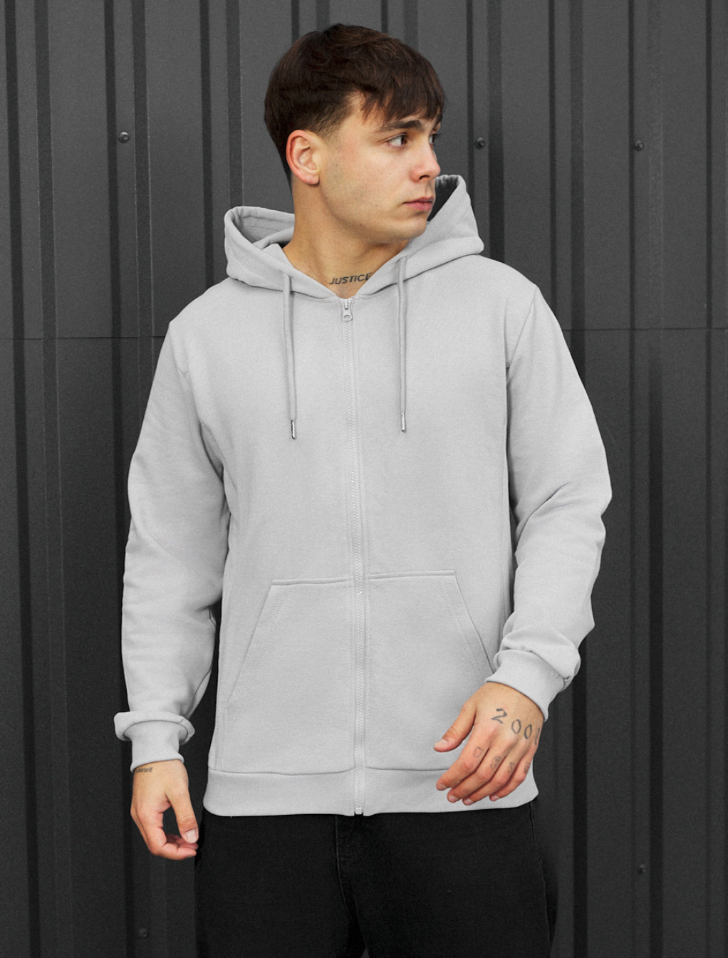 Bluza Staff zip light gray