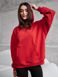 Bluza Staff red oversize fleece