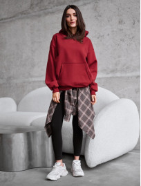 Bluza Staff bordo oversize fleece