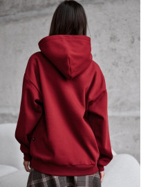 Bluza Staff bordo oversize fleece