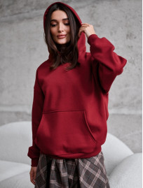Bluza Staff bordo oversize fleece