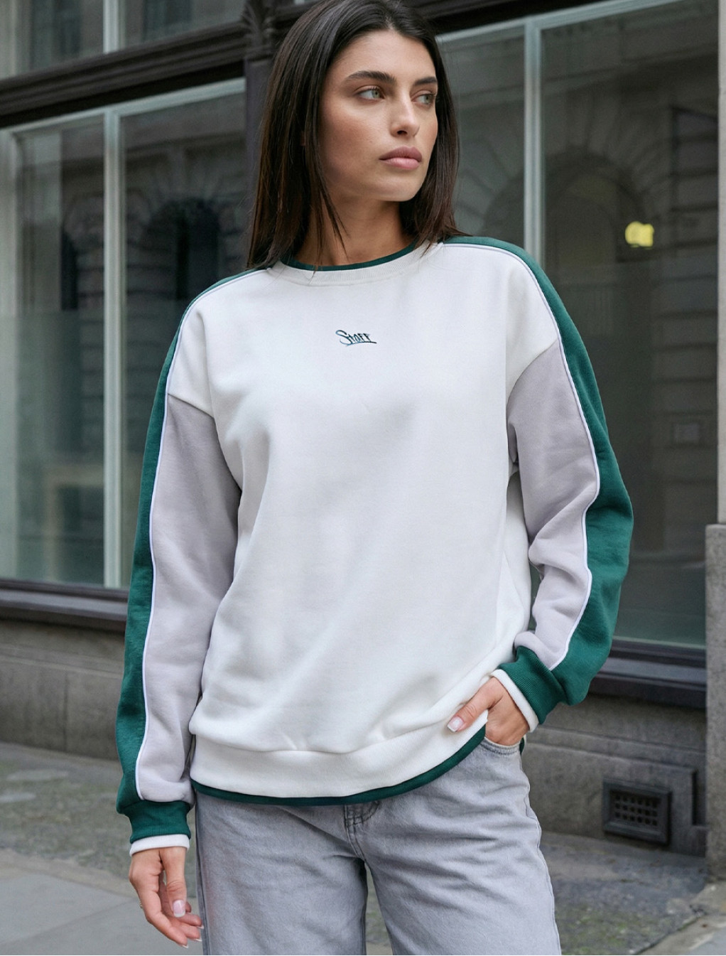 Bluza damska Staff in logo 1 oversize fleece