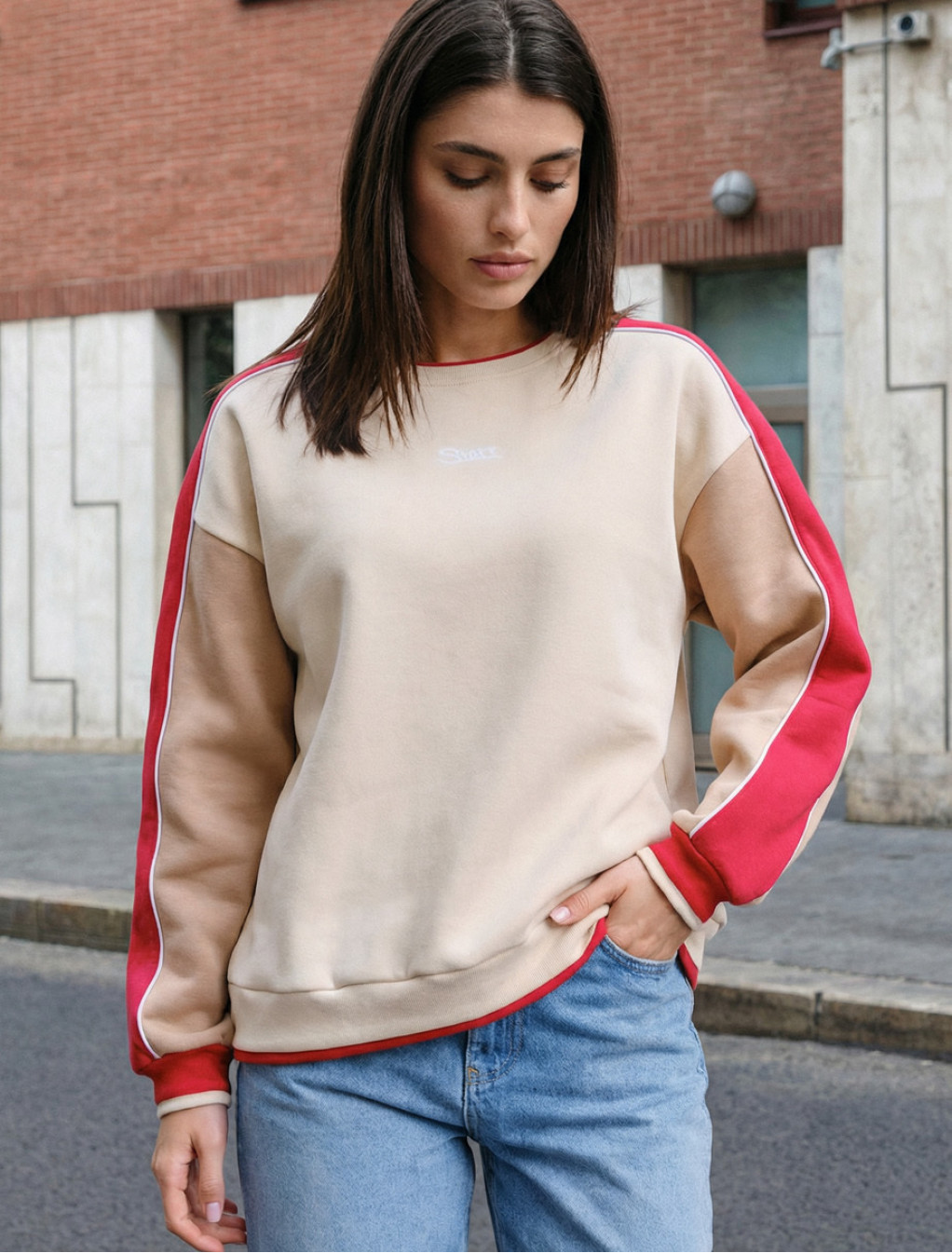 Bluza Staff in logo 2 oversize fleece