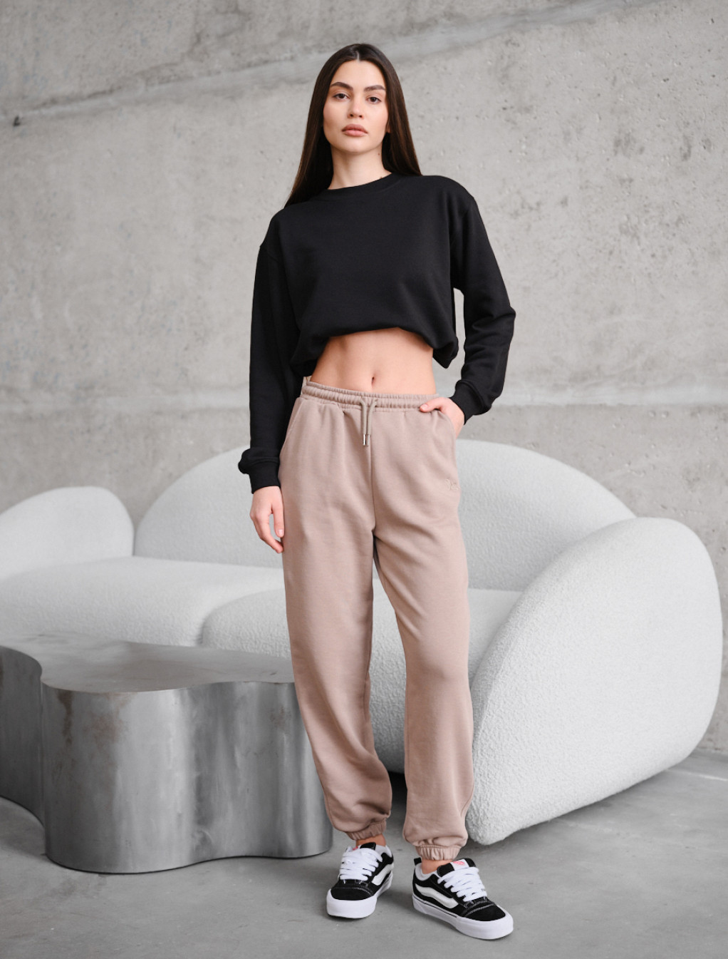 Spodnie dresowe Staff yo light brown