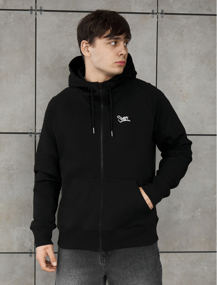 Bluza Staff black logo zip