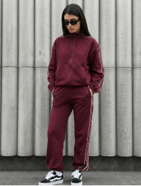 Dres Staff ine zip bordo oversize