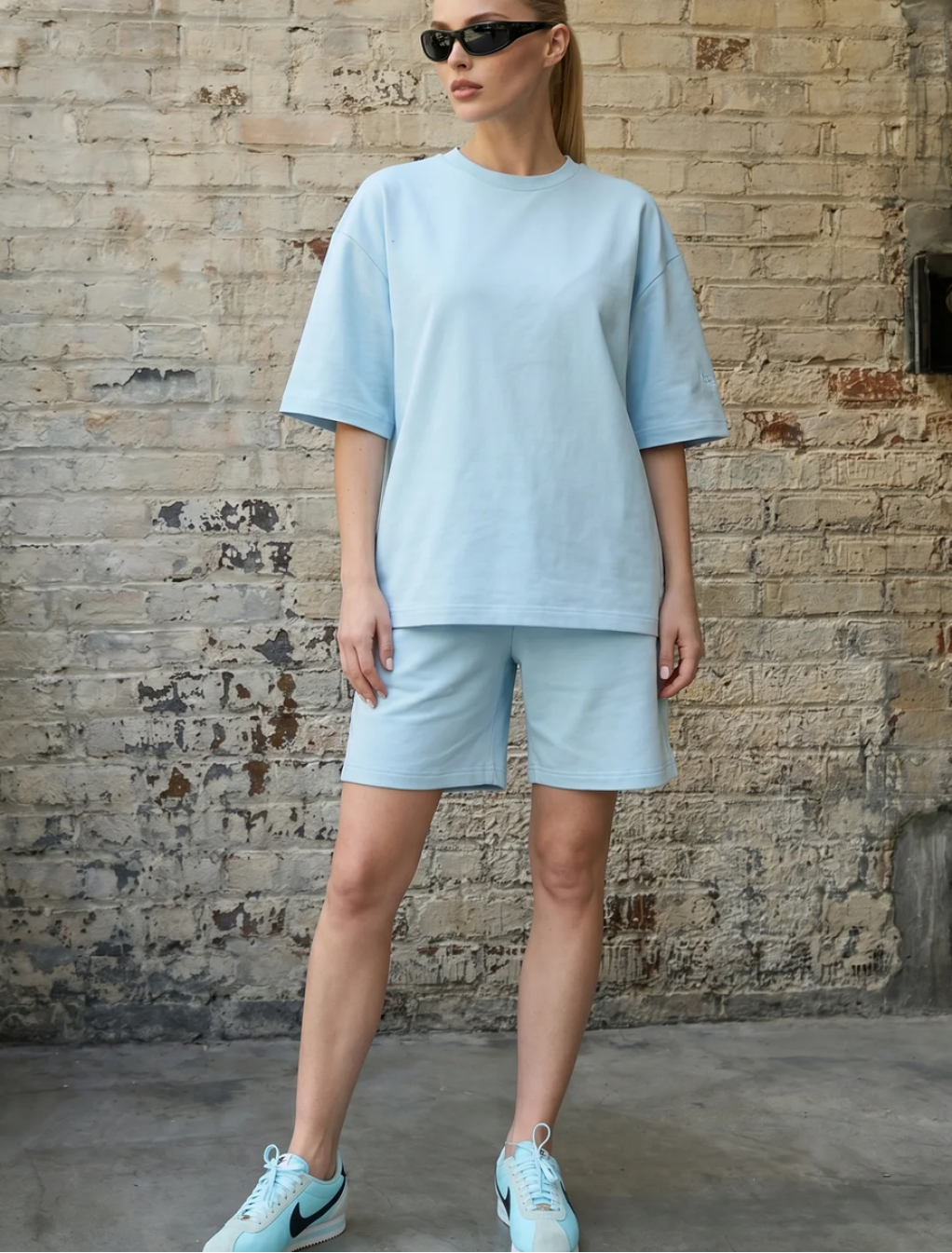 Komplet koszulka + spodenki Staff de light blue