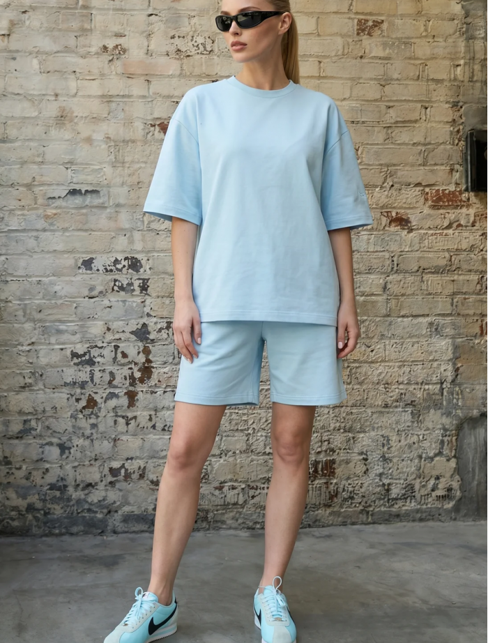 Komplet koszulka + spodenki Staff de light blue