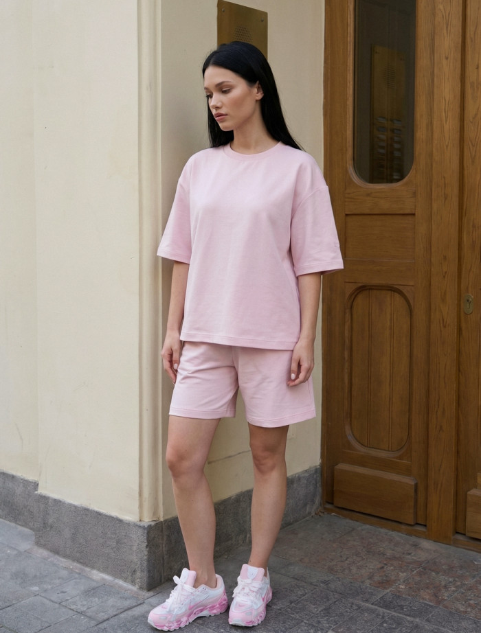 Komplet koszulka + spodenki Staff de light pink
