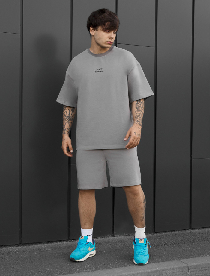 Komplet koszulka + spodenki Staff no gray oversize