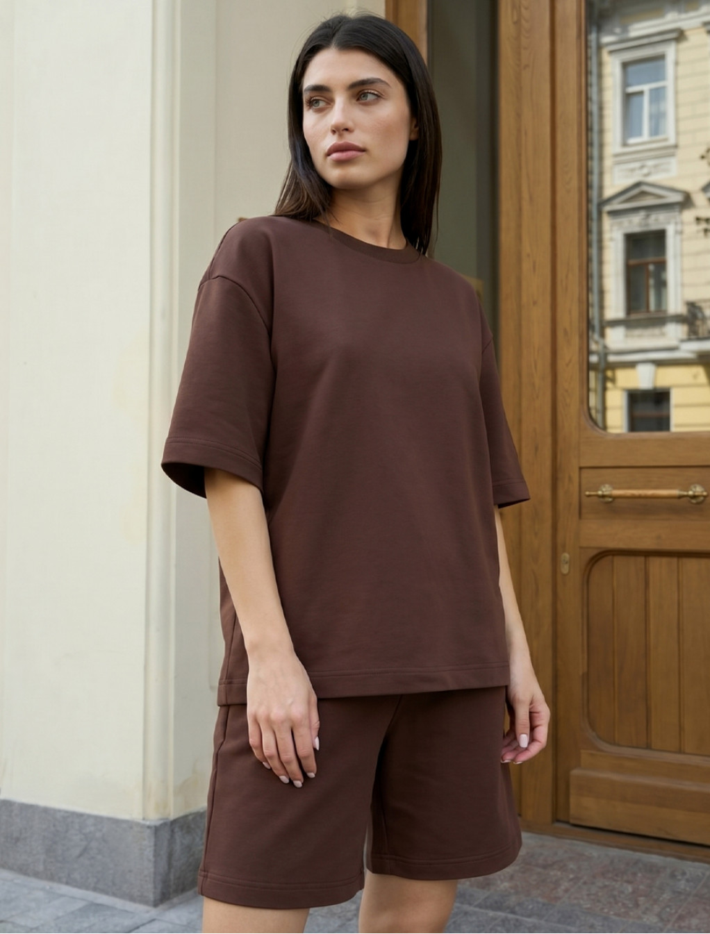 Komplet koszulka + spodenki Staff de brown