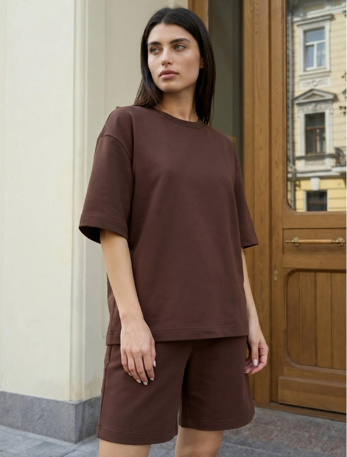 Komplet koszulka + spodenki Staff de brown