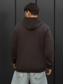 Bluza Staff zip logo dark brown