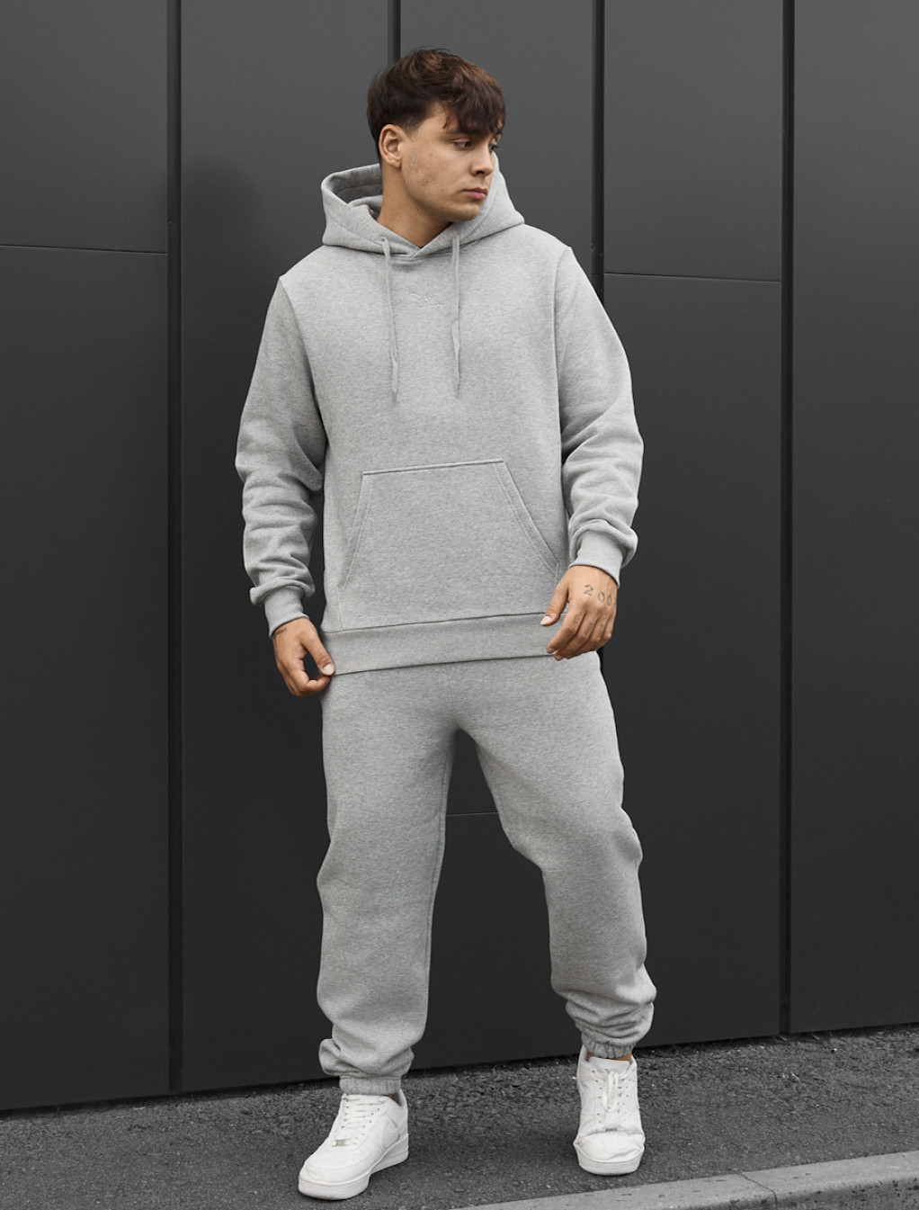 Dres Staff fiv gray melange logo fleece