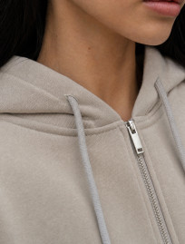 Dres Staff zip logo light beige oversize fleece