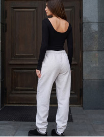 Spodnie dresowe Staff yo gray melange fleece