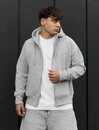 Bluza Staff light gray melange zip fleece