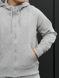 Bluza Staff light gray melange zip fleece