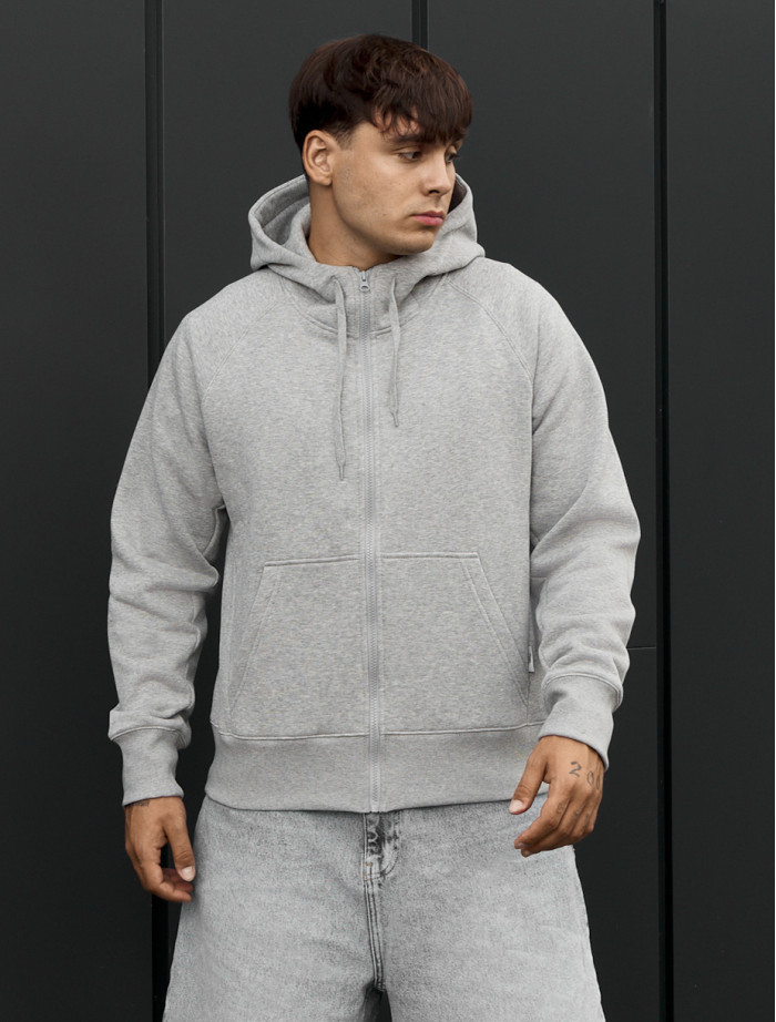 Bluza Staff light gray melange zip fleece