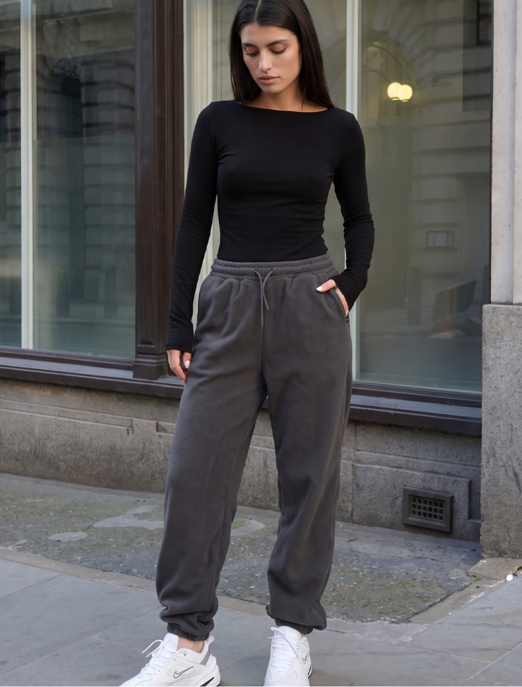 Spodnie dresowe Staff flu gray fleece