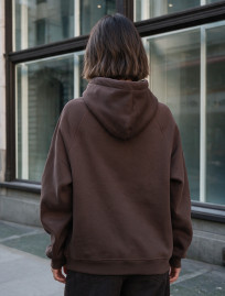 Bluza Staff amu brown logo oversize fleece