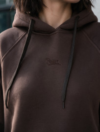 Bluza Staff amu brown logo oversize fleece