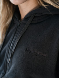 Dres Staff zip logo dark gray oversize fleece